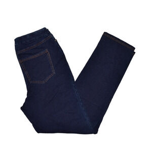 DENIM & CO. NEW $54 Comfy Denim Ankle Jeans‎ Seaming Detail Dark Wash Size 4